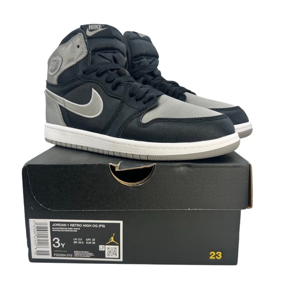 Jordan Other - NEW Nike Youth Size 3Y Air Jordan 1 Retro High OG (PS) Black Grey White